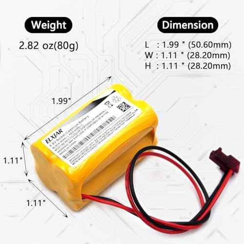elxjar (5-Pack) 4.8V 800mAh Ni-CD Battery Pack Replacement for Sure-Lites SL026155 SL-026155 SL-026-155, Max Power 026-155 026155, Dantona Custom-63, OSI OSA163 Emergency Exit Lights