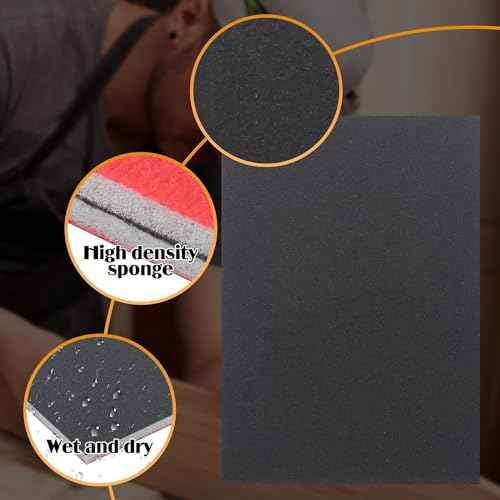 20 Pcs 800 Grit Sanding Sponge, Wet Dry Sanding Block Sandpaper Sponge, Soft Foam Sand Block Washable & Reusable Sanding Pads for Metal Wood Drywall Polishing