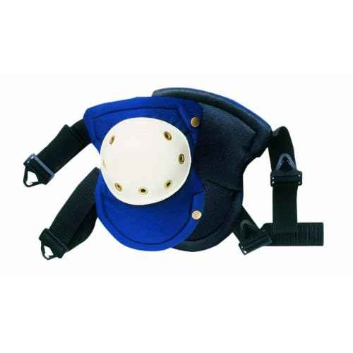 CLC Custom Leathercraft V6355 Buckle-Style Easy-Swivel Kneepads with Plastic Cap,Blue/White