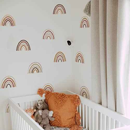 funlife 10 PCS Peel and Stick Boho Rainbow Wall Stickers, Self Adhesive Rainbow Wall Decals for Girls Bedroom, Wall Decor Decal for Kids Nursery Room, 7.44" x 8.46"