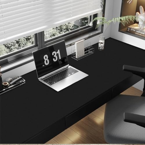 Abyssaly Black Wallpaper Black Peel and Stick Wallpaper, Matte Contact Paper Self-Adhesive and Removable Vinyl Wall Paper for Cabinets Countertops Wall Covering 17.7" X 118"