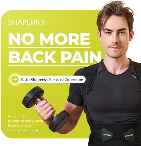 Posture Corrector for Back Support: Relief Shoulder Lumbar Upper Lower Pain for Hunchback Scoliosis - Adjustable Back Brace for Women & Men (Small/M)