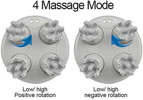 cotsoco Electric Scalp Head & Back Massager, Cordless Hair Massage Waterproof Head Massager with 4 Heads 84 Nodes for Hair Growth, Stress Relief & Deep Clean, Gifts for Men Women, White