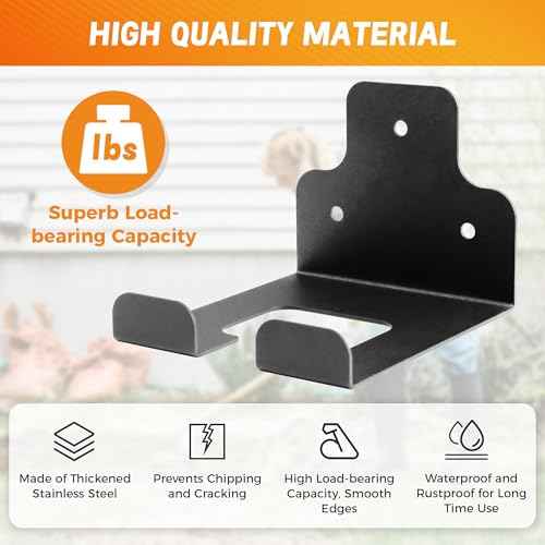 Garage Organizer, Garden Power Tool Hanger, Trimmer Rack, Weed Whackers Holder Wall Mounted, for Grass Trimmer, Hedge Trimmer, Garage Trimmer, Garden Tools (2 Pack)
