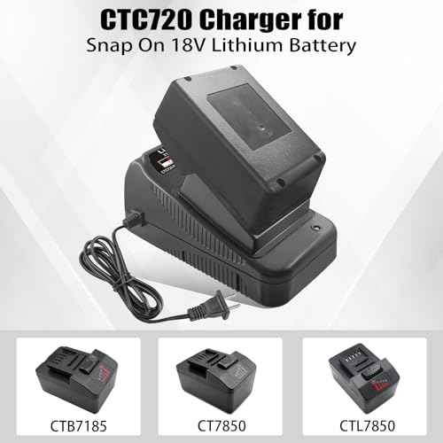 CTC720 Charger Replace for Snap on 18V Charger CTB8185 CTB8187 CT7850 CDR7850H CTL7850 CTB7185 Tool Battery Li-ion