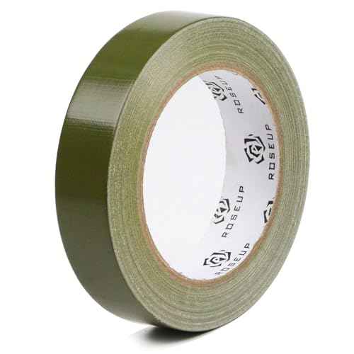 ROSEUP Duct Tape 1 Inch Tape, Tear by Hand & Waterproof,Great for Packaging, Arts & Crafts, Color-Coding, and DIY Projects, 1 Inch x 30Yards, Olive Green