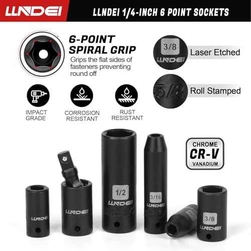LLNDEI 1/4" Drive Socket Set & Nut Driver Set 38PCS,1/4-Inch Sockets Deep&Shallow SAE 5/32" to 9/16"? with Ratchet, Hex Shank 6" Long Nut Drivers(1/4" to 9/16") for Drill Bits(PH1 PH2)