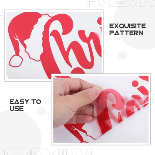 ULTNICE Merry Christmas Wall Sticker, Peel and Stick Christmas Tree Wall Decal Removable Snowflake Wallpaper for Christmas Party Supplies