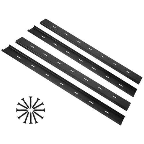 Set of 4 C Channel Steel Support for Table Top Live Edge Slab, 32" x 1/2" Leg Hidden Metal Support Bracing C Channel Bracket with Screws for Woodworking or DIY Projects, 32 Inch
