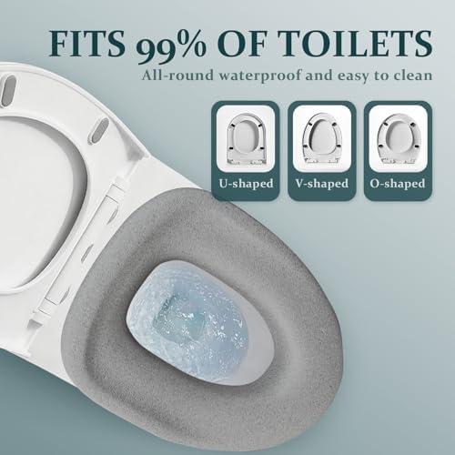 Toilet Seat Riser - Adds 3 Inch of Height to Toilet - with 300 Pound Weight Capacity,no installation,for Seniors Adults Elderly Handicap Disabled Fits Most Standard and Elongated Toilets