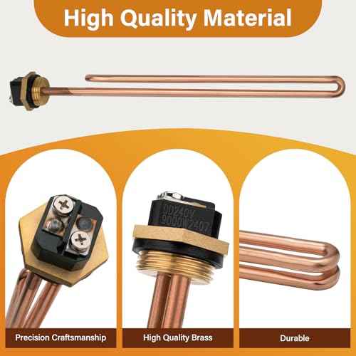HE 90240 Heating Elements - Electric Hot Water Heater Elements Fits for Ecosmart ECO 18, 24, 27, 36 & Rheem RTEX-18, 24, 27 (3 Pack) - 9KW, 240V
