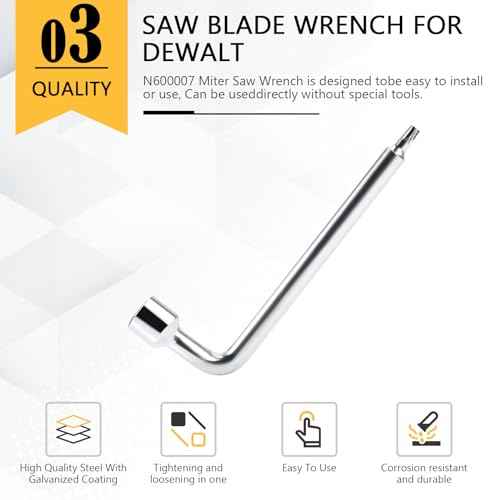 608563-01 Replacement Blade Wrench Fit for Dewalt Miter Saws DW718 DW713 DW715 DW718 DWS780 Blade Wrench Miter Saw Parts