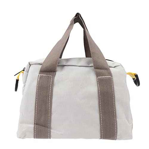 Wide Mouth Tool Bag, Hardware Storage Bag with Large Capacity and Plumbers Handle for Wrenches, Screwdrivers, Pliers (12in / 30.5cm)