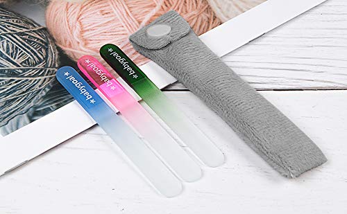 babygoal Newborn Baby Nail File 3 Pack with a Pouch, Genuine Czech Float Glass, Baby Gift for Newborns, Toddlers, Infant, Babies & Young Children by Babygoal 3NF01