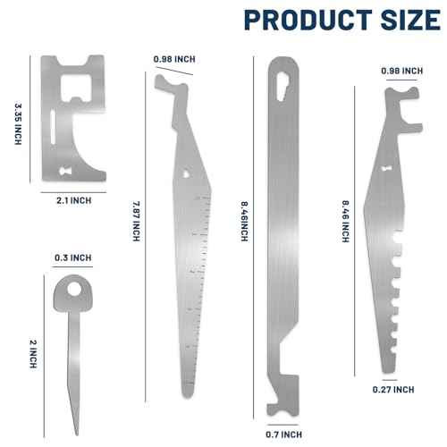 6Pcs Firefighting Tools, Multipurpose Leverage Tools, Spring Steel Multitools Pry Tool Set