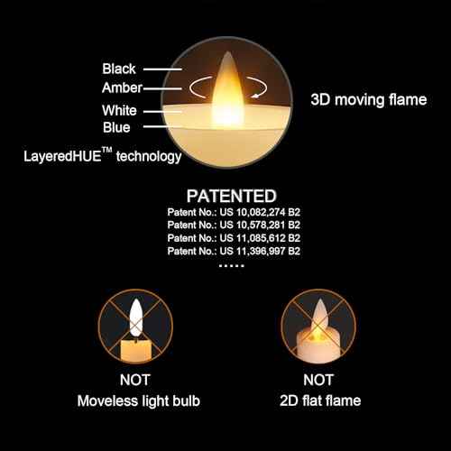 Glass Flameless Pillar Candles Flickering with Remote Timer, Battery Operated LED 3D Moving Flame Real Wax Candles,Remote Included (Ivorywhite)