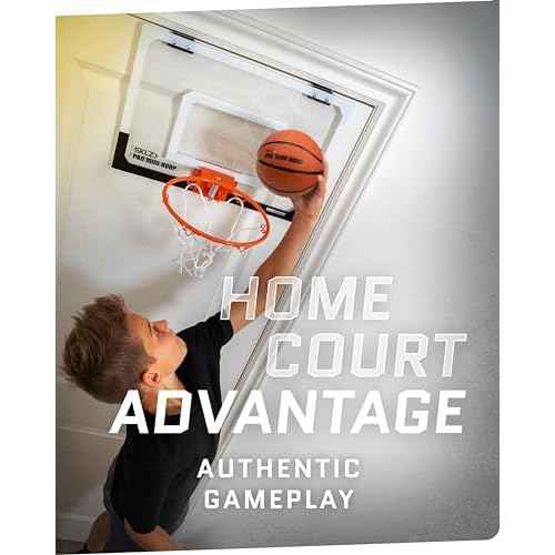 SKLZ Pro Mini Indoor Basketball Hoop - Over The Door ? Portable - Great For Home, Dorms, Offices, and Gifts