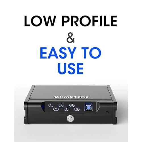 Gun Safe, Biometric Gun Safe for Pistols, Easy Edition, 3 Ways Quick Access With Fingerprint/Digital Keypad/Key, Smart Handgun Safe for Home Bedside Nightstand Car