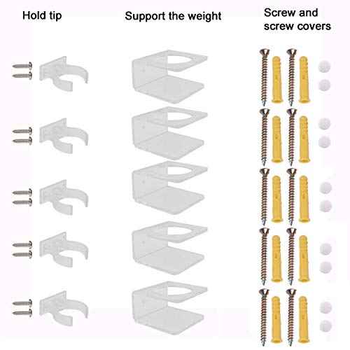 YYST Clear Light Saber Wall Mount Wall Rack Wall Holder - 5 Pack