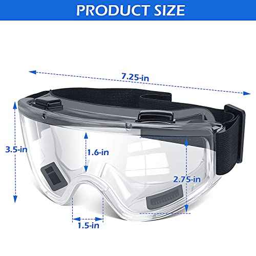 OXG 6 Pack Safety Goggles ANSI Z87.1 Glasses, Anti-Fog Protective Safety Glasses Lab Goggles Men Women Eye Protection Goggles