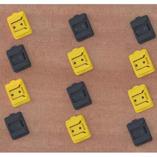 Battery Rack Compatible with DeWalt 20V Battery Holder, Battery Garage Tool, for Dewallt 20v Tools, Wall Displlackay Hook Holder (20PCS, Black)