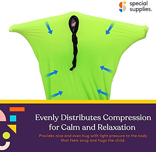 Special Supplies Sensory Body Sock Full-Body Wrap to Relieve Stress, Stretchy, Breathable Cozy Sensory Sack for Boys, Girls
