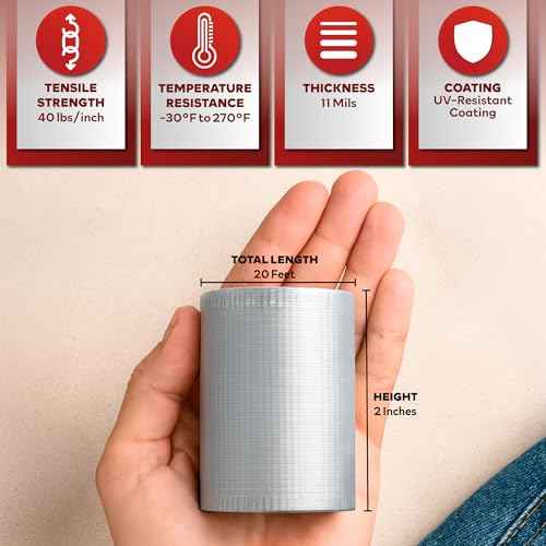 XFasten Mini Duct Tape Rolls With Rope - Grey/Silver 2 Inch x 20 Feet (3-Pack) 11mils Travel Small Roll - EDC Gear for Outdoor Camping Emergency Repair