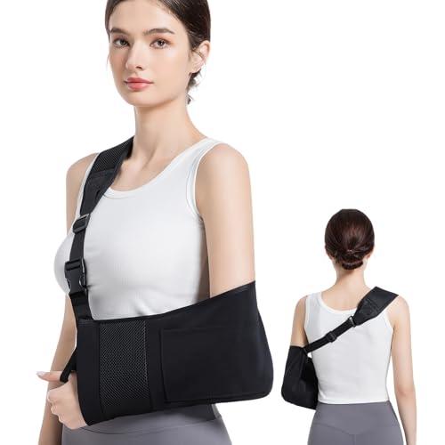 Arm Sling Shoulder Immobilizer for Men & Women, Medical Sling for Shoulder Injuryï¼Elbow, Hand injury Support Braceï¼Very Breathable and Lightweight Sling for Rotator Cuff Tearï¼Fits Left & Right
