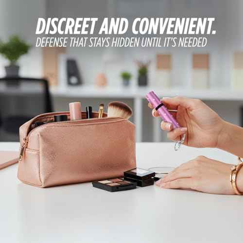 Electra Lipstick Mini Stun Gun for Women Self Defense, Discreet and Powerful Stun Gun Keychain with Flashlight, Maximum Voltage, Recharcheable Battery by Guard Dog Security