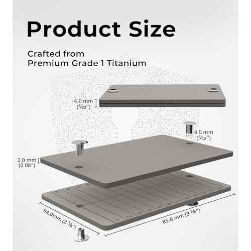 Crypto Seed Phrase Storage Set - CREVIK 2 Pcs Titanium Seed Phrase Plate Set - Offline Cold Wallet for Bitcoin Ethereum for 12-24 Words BIP39 Compatible Wallets (Ledger, Trezor, Metamask & More)