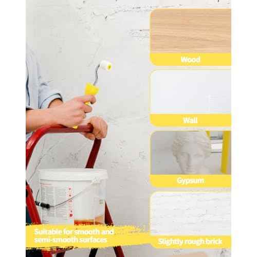 2 Pcs Foam Paint Roller Mini Paint Rollers for Touch up Trim Edge or Corner Extra Small Paint Wool Brushes Tiny Painting Tool for Professional Painting Results 1 Inch Roller