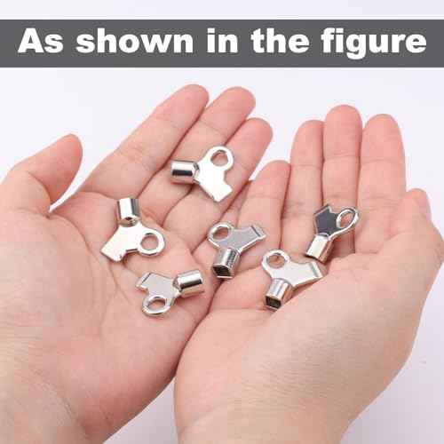 6 Pcs Radiator Bleed Valve Keys with 2 Pcs Keychains, Hot Water Radiator Bleeder Key Radiator Bleeding Air Valve Key Accessories for Venting Old Domestic Radiators Tool