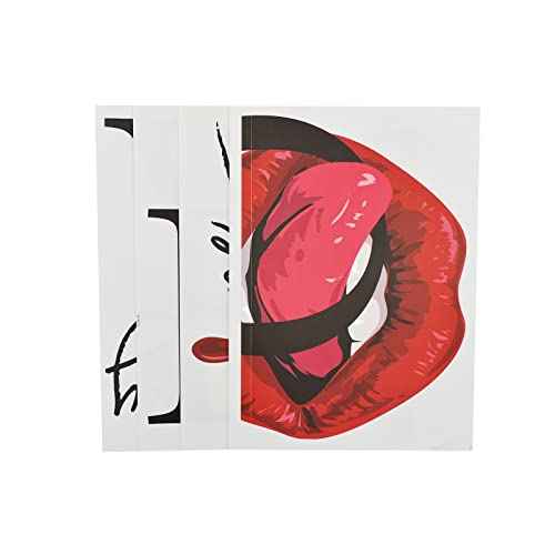 Maydahui Sexy Red Lips Wall Sticker Love Everyone Quotes Wall Decals Lips Tongue Wall Decal (16.2x39.4 Inch) Creative Home Murals Decor for Living Room Bedroom Hair Salon