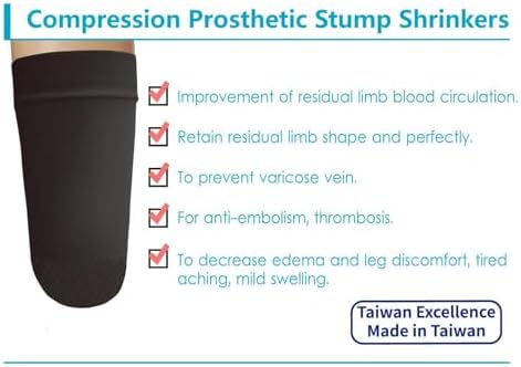 Prosthetic Stump Shrinkers–Above Knee, 35cm, Compression, Amputee Socks, 20-30, Daily use, Taiwan Excellence L