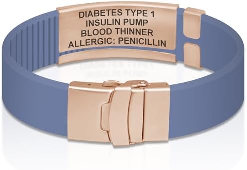Divoti Custom Engraved Medical Alert ID Bracelet – Dual-Sided Laser Etching, Silicone Wristband, Stainless Steel Security Clasp – Adjustable & Trim-to-Fit – Emergency Medical Info Band for Men & Women