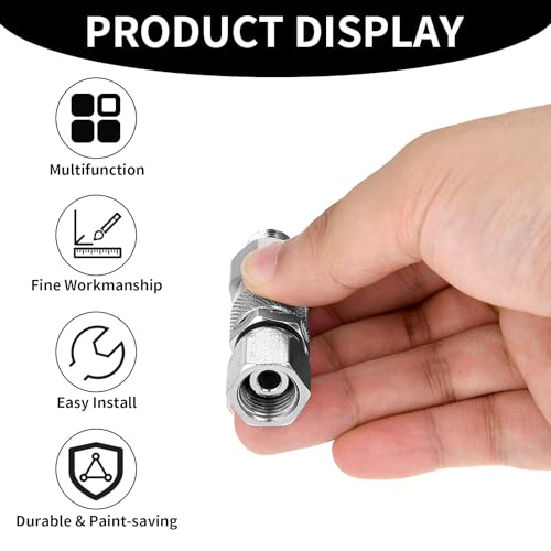 Airless Spray Swivel Connector Stainless Steel 1/4 Inch 360 Degrees Rotate High Pressure Spray Hose Swivel Connector Tips Accessories for Graco Paint Sprayer Hose