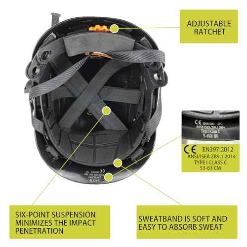 Hard Hat Safety Helmet Construction Industrial Head Protection ANSI Z89.1 CE EN397