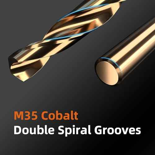 150mm Long Drill Bits Set, Diameter 3mm 4mm 5mm 6mm, 4pcs HSS Cobalt Drill Bits, for Hard Metal, Stainless Steel, Cast Iron, Copper, Aluminum, PVC, Plastic, Wood