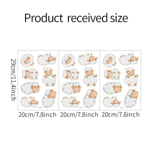 Cute Cartoon Sheep Wall Decals Sheep Wall Stickers Children's Baby Room Kindergarten Nursery Wall Decor Pegatinas para Pared