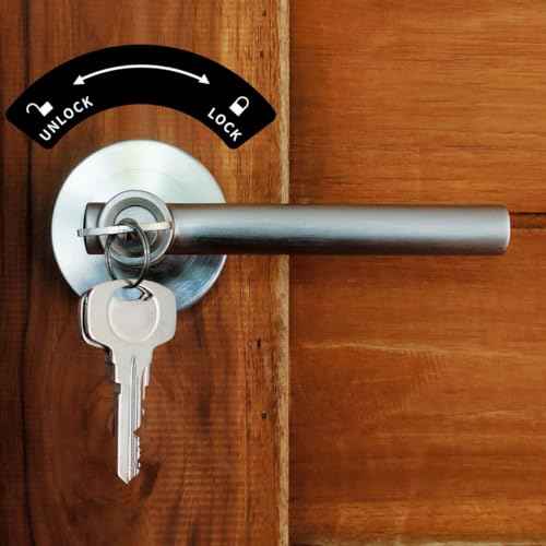dealzEpic - UNLOCK LOCK Direction Indicating Stickers - Self Adhesive Peel and Stick Decals - Each Sticker Measures 8x3 cm