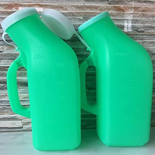 Urinals for Men,YUMSUM Portable Urinal 1200ml/34 Ounce for Hospital Camping Car Travel Home 2 Pack (Green)