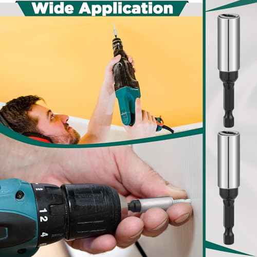 2 Pcs Eye Lag Driver 1/4in Hex Eye Lag for Quick Dispensing, Ceiling Tile Hanger Driver for Professional Drywall & Ceiling Installations, Length: 2-5/8 Inch