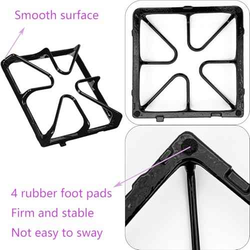 C0034 Cast Iron 4 Burner Grate, Stove Grates Replacement for GE Gas Range Oven Stove Top Surface Grate WB31K10034£¬WB31K10065, 8-1/2¡¯¡¯ x 8-1/2¡¯¡¯