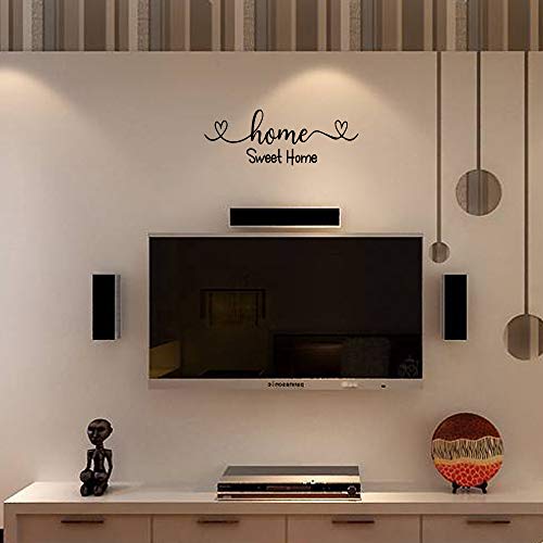 Home Sweet Home Heart Shape - Carved Vinyl Separated Letters Home D?cor Art Letters Vinyl Wall Decal Sayings