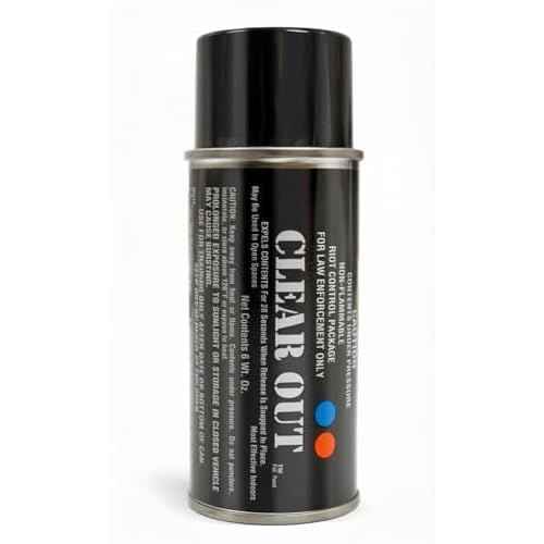 Clear Out 6 oz OC/CS Gas Tear Gas Self Defense Spray - 15ft Range