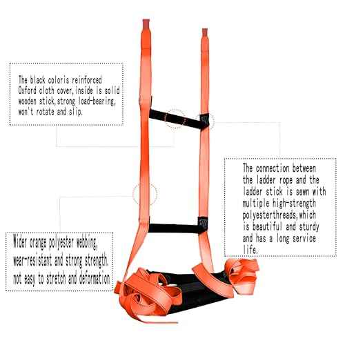Fire Escape Ladder 16ft - Emergency Safety Rope for 2-3 Story Homes, Reusable for Windows, Balconies & Treehouses - Training Soft Jump Grid Design, Durable Quick Escape
