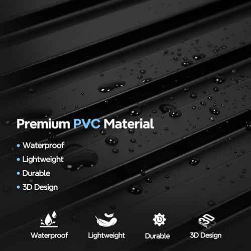 STICKGOO Slat Wall Panel, 3D Wall Panels for Interior Wall Decor PVC Fluted Textured Panel 12-Tile 19.7 x 19.7in - Black