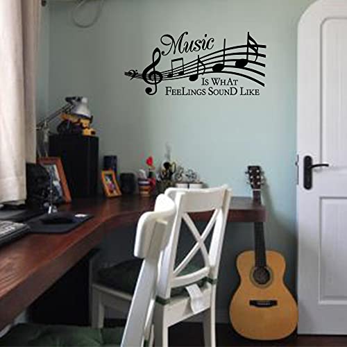 Music is What Feelings Sound Like Vinyl Removable Wall Art Home D?cor Quotes Decal Sticker