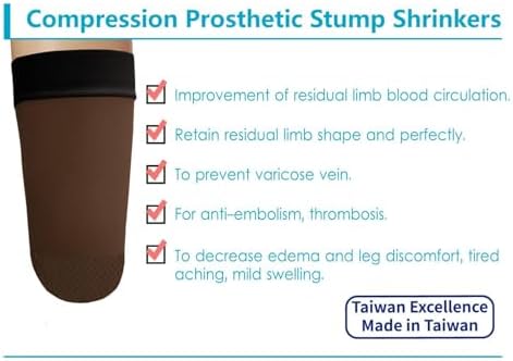 Prosthetic Stump Shrinkers–Above Knee, 35cm, Compression, Amputee Socks, 20-30, Daily use, Taiwan Excellence M