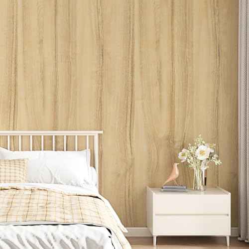 Light Brown Wood Grain Contact Paper Removable Light Wood Contact Paper for Countertops Cabinets Waterproof Kitchen Countertop Peel and Stick Wooden Wallpaper Faux Oak Vinyl Wrap 15.8" x 80"